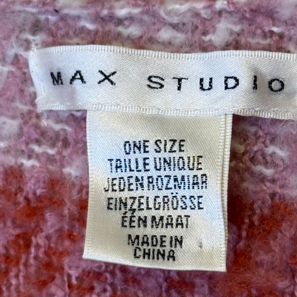 Max Stuido | Fuzzy Fringe Belted Open Front Relaxed Fall Blanket Kimono Cardigan - Picture 13 of 14